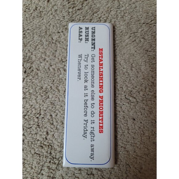 Russ Desk Sign Funny Office Sign "establishing priorities" - Picture 3 of 6